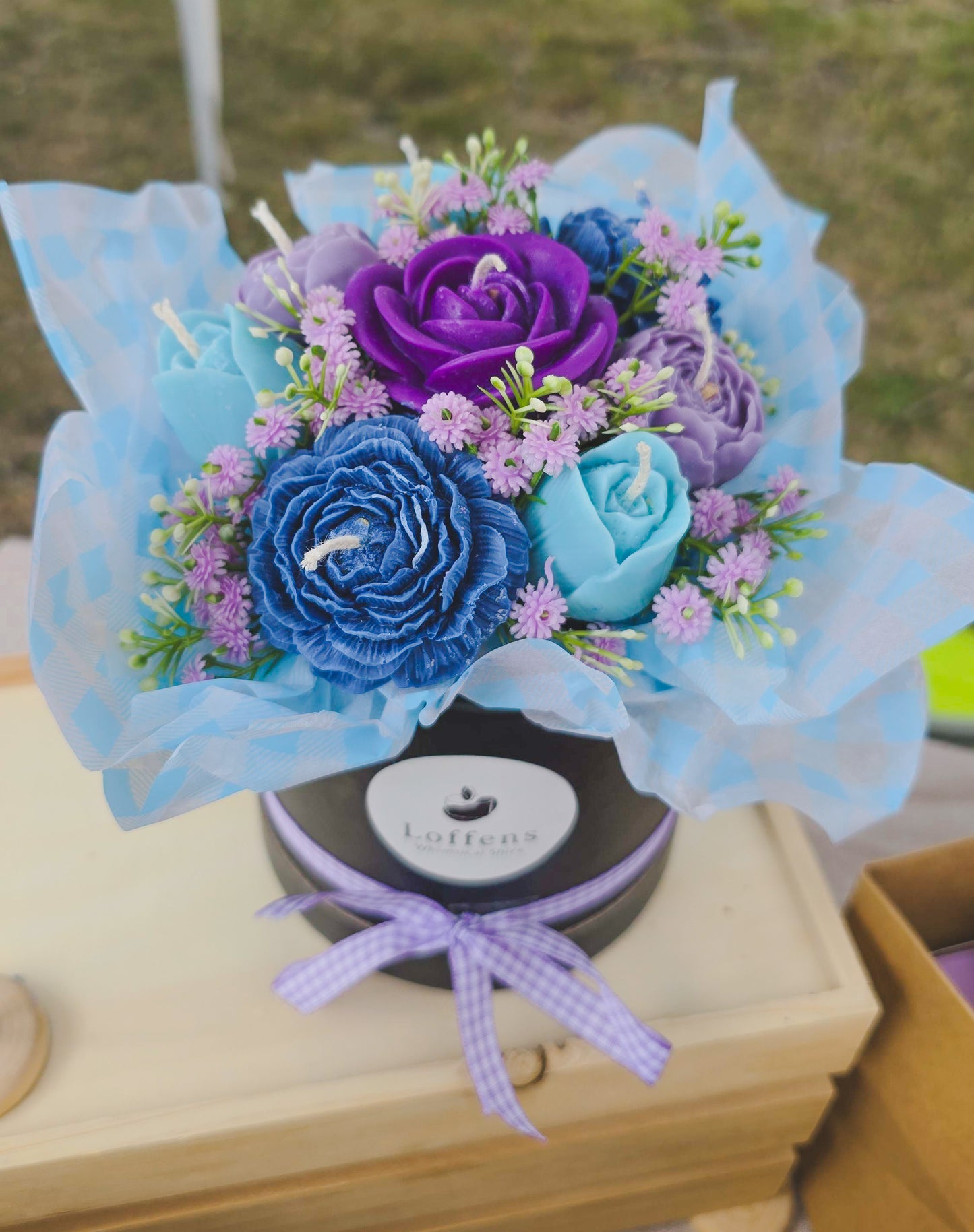 Spesialbestilling av Blomsterbukett av lys