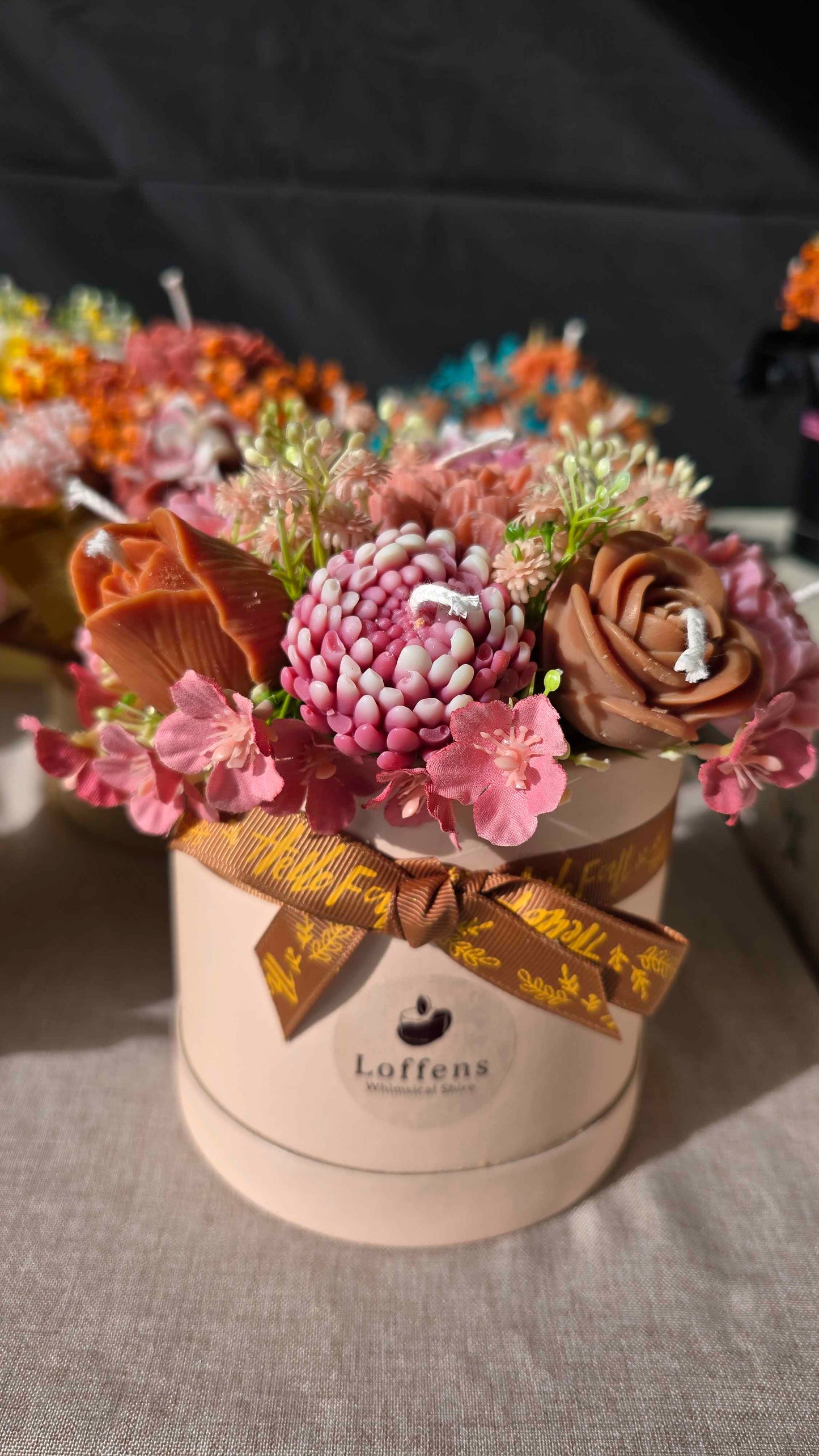 Spesialbestilling av Blomsterbukett av lys