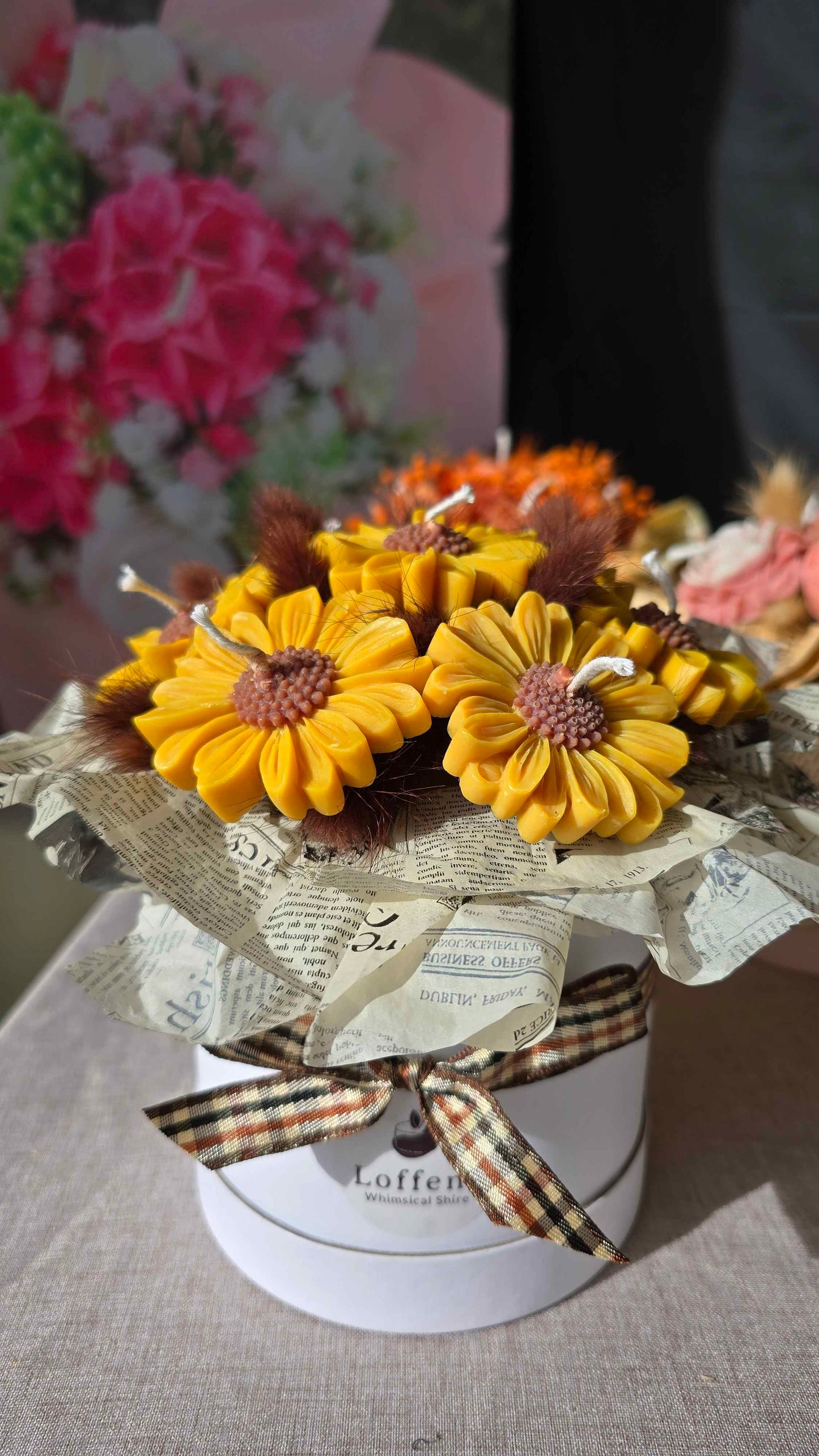 Spesialbestilling av Blomsterbukett av lys