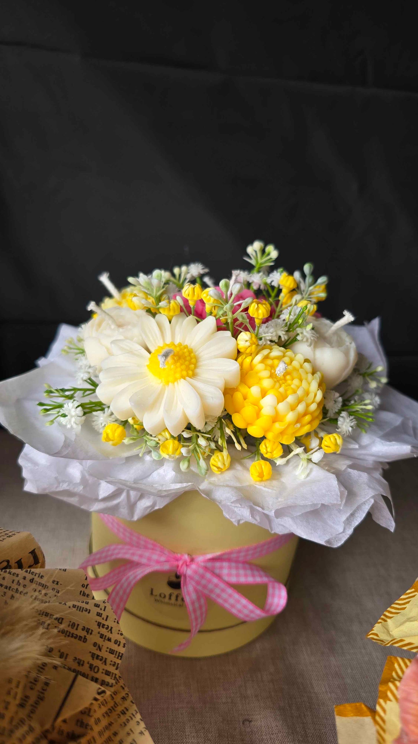 Spesialbestilling av Blomsterbukett av lys